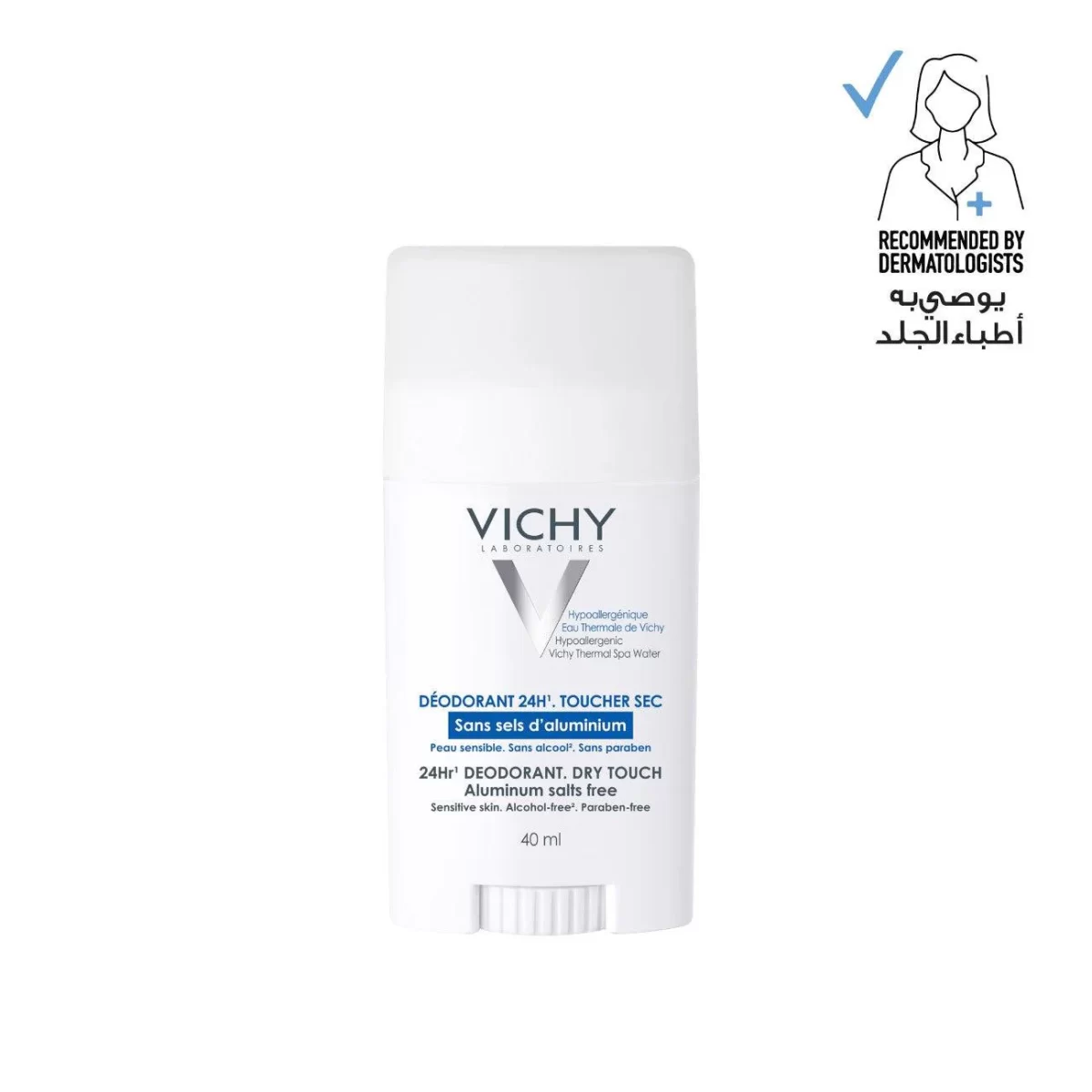 VICHY DEODORANT 24H HYPOALLERGENIQUE TOUCHER SEC 40 ML