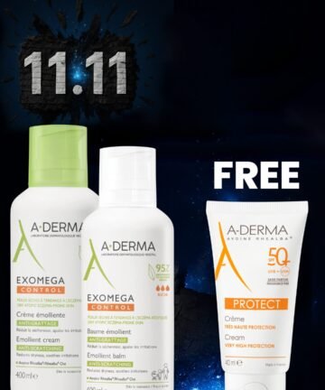 BUY ADERMA EXOMEGA CTL CREAM 400ML & ADERMA EXOMEGA TL BAUME 400MLGET A-derma Protect cream spf 50+ fragrance-free 40ML FOR FREE
