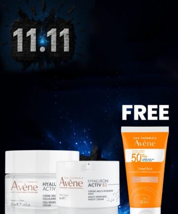 BUY Avene Hyaluron Activ B3 Cellular Regeneration Cream & Avene Multi-Intensive Hyaluron Activ B3 Night Cream GET Avene Sunscreen Tinted Fluid SPF 50+ FOR FREE