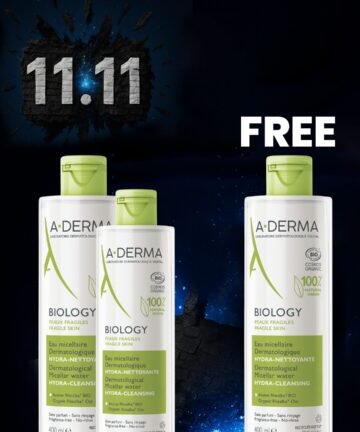 BUY 2 A-derma Biology Hydra Cleansing Dermatological Micellar Water GET 1 FREE