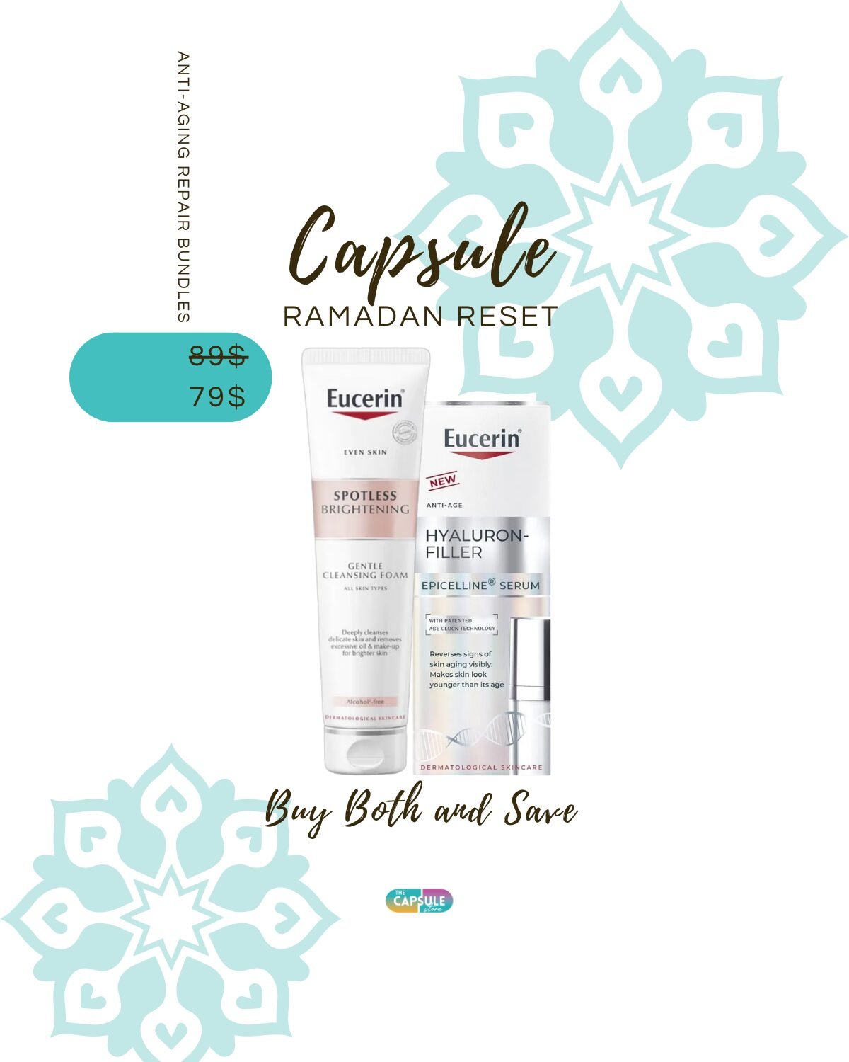 Eucerin Hyaluron-Filler & Spotless Brightening Cleansing Foam – Buy Both & Save | Complete Skincare Duo