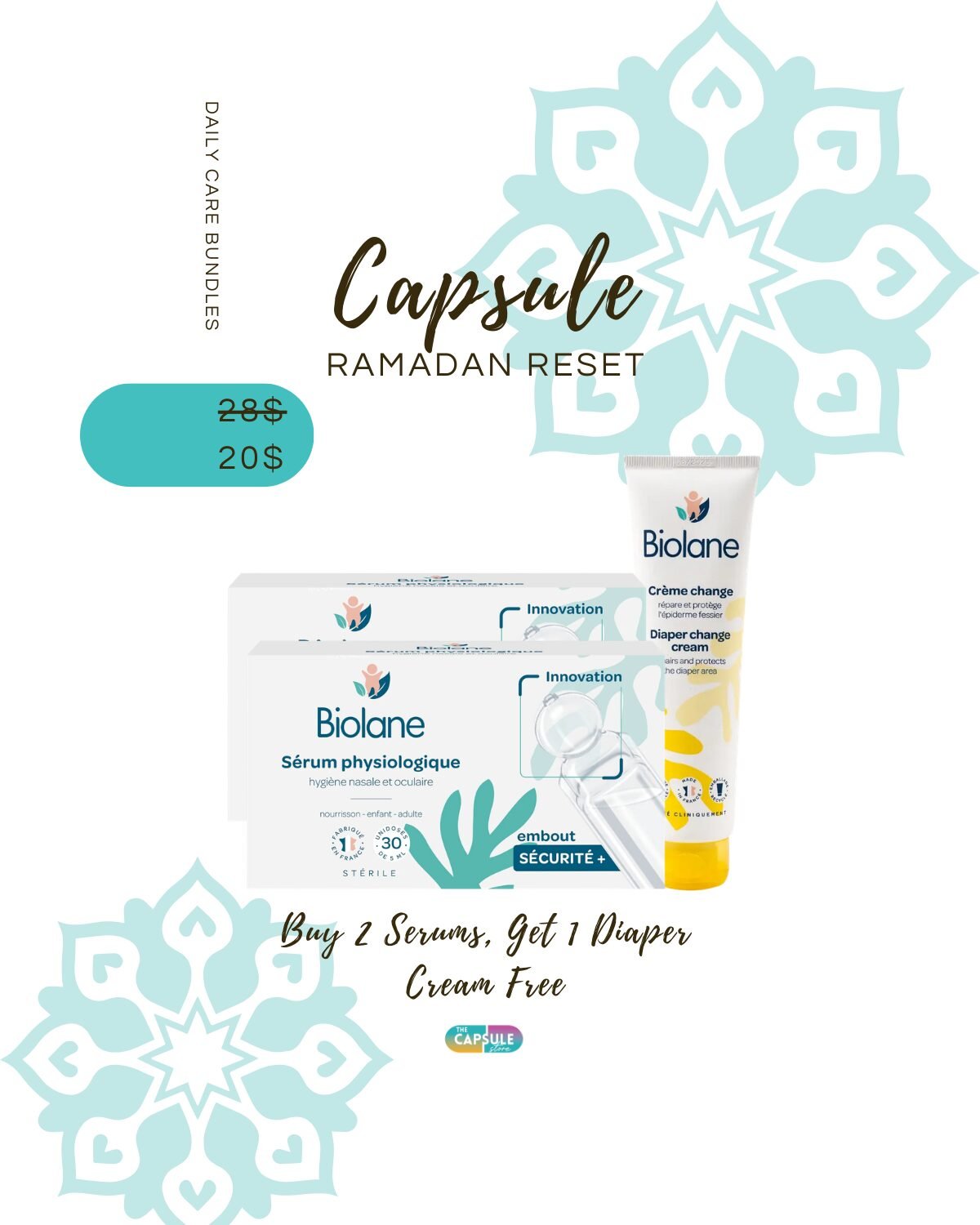 Buy 2 Biolane Serum Physiologique & Get 1 Biolane Diaper Change Cream FREE!