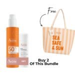Buy 2 Avène Suncare & Thermal Water Bundle Get Free Beach Bag