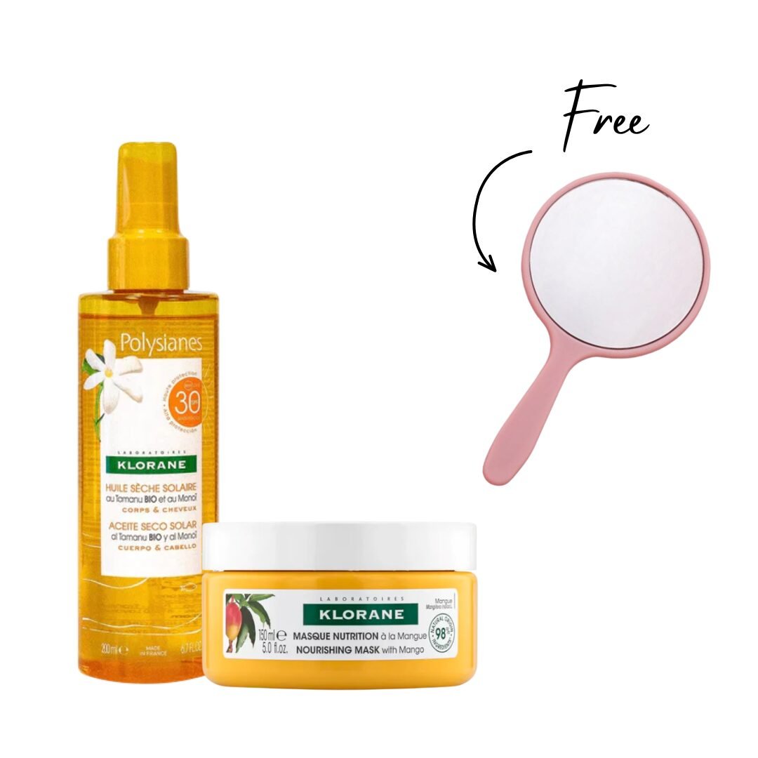 Klorane Polysianes Huile Spf 30 + Nourishing Mask + Free Face Mirror