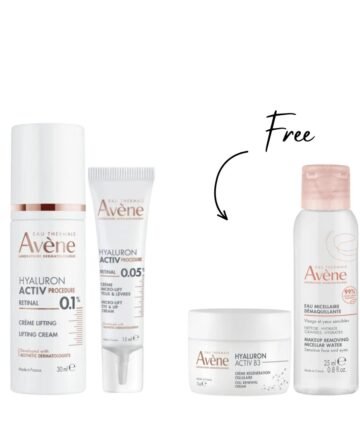 Avene Hyaluron Activ 0.1% + Hyaluron Activ 0.05% + Free Micellar water & Hyaluron Activ B3