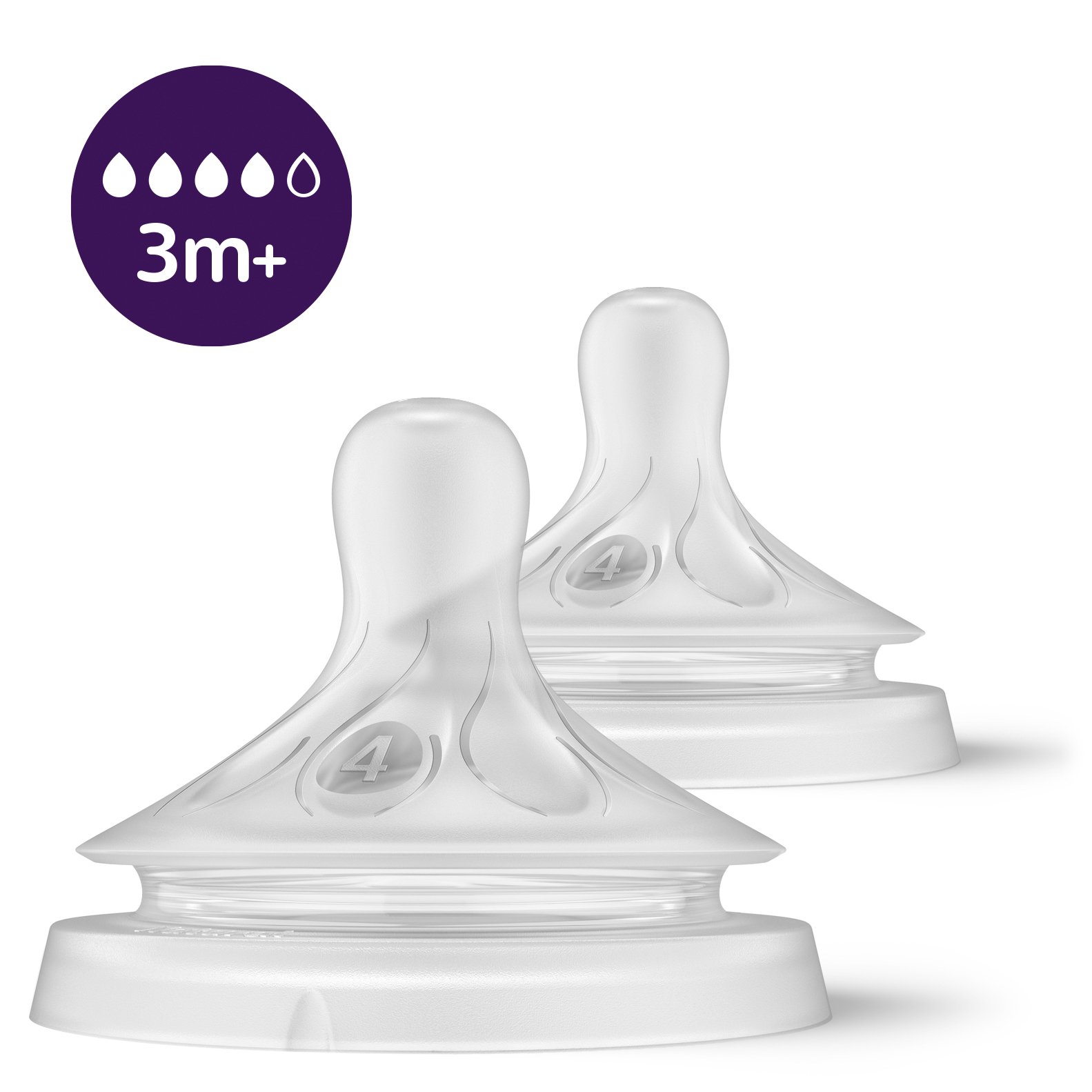 AVENT 2 NATURAL TEATS 3.0 MEDIUM FLOW - 3M+