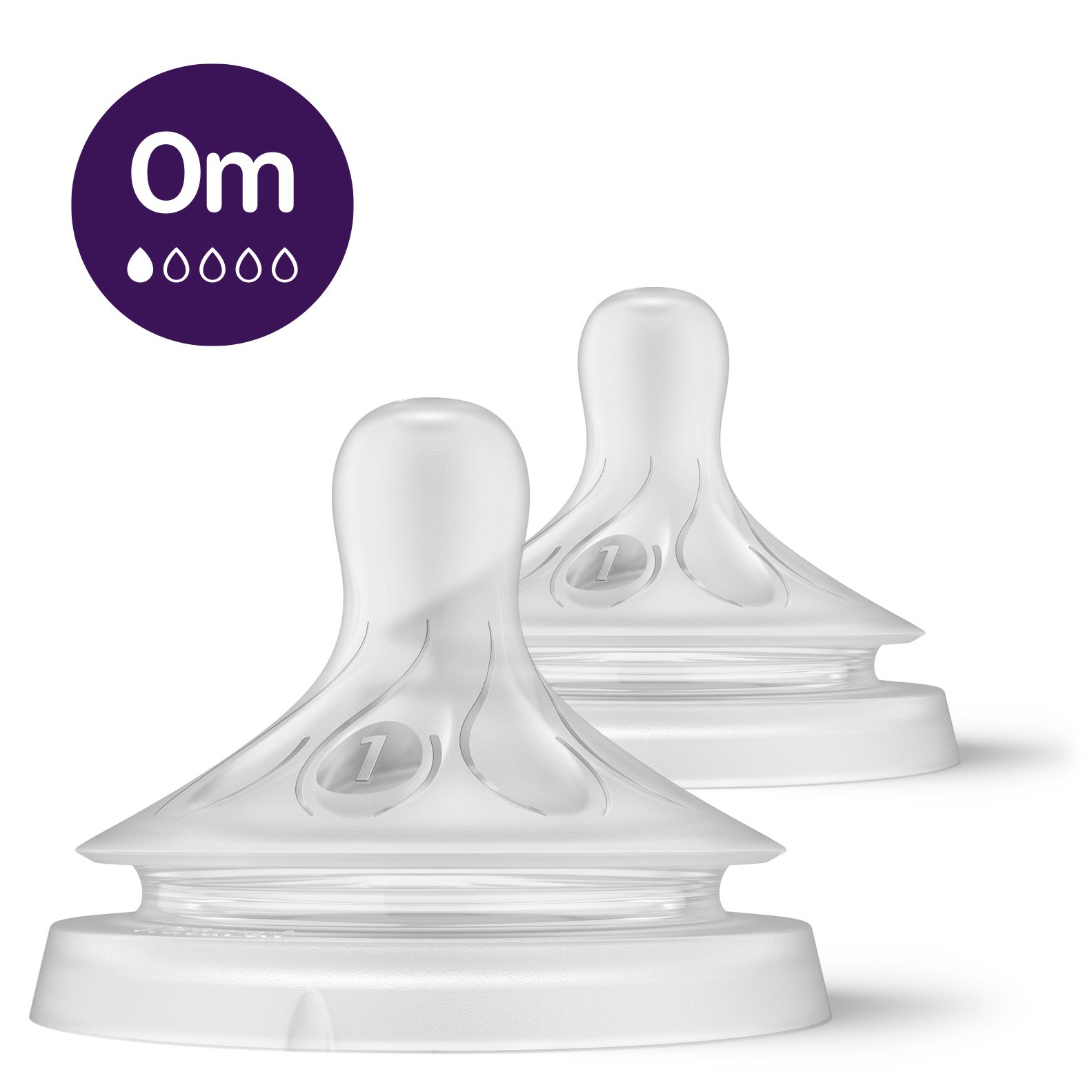AVENT 2 NATURAL TEATS 3.0 NEWBORN 1 HOLE - 0M+