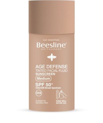 BEESLINE AGE DEFENSE TINTED FACIAL FLUID SUNSCREEN MEDIUM